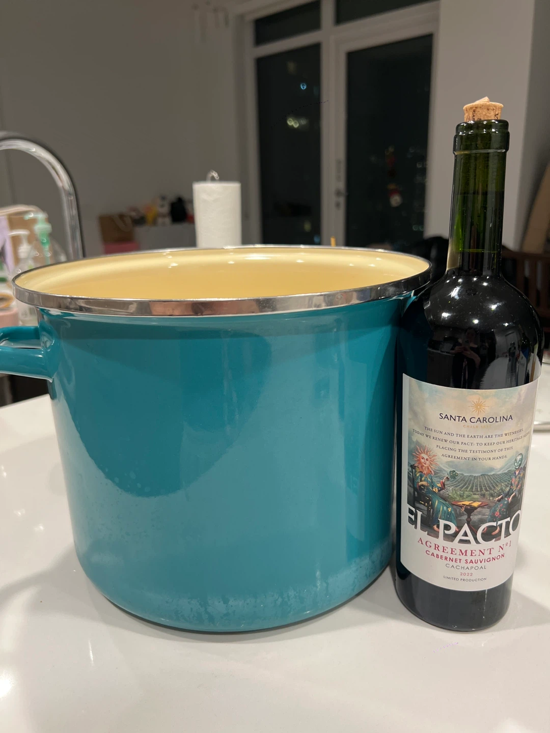 Large Enamel Stock Pot no lid - photo 3