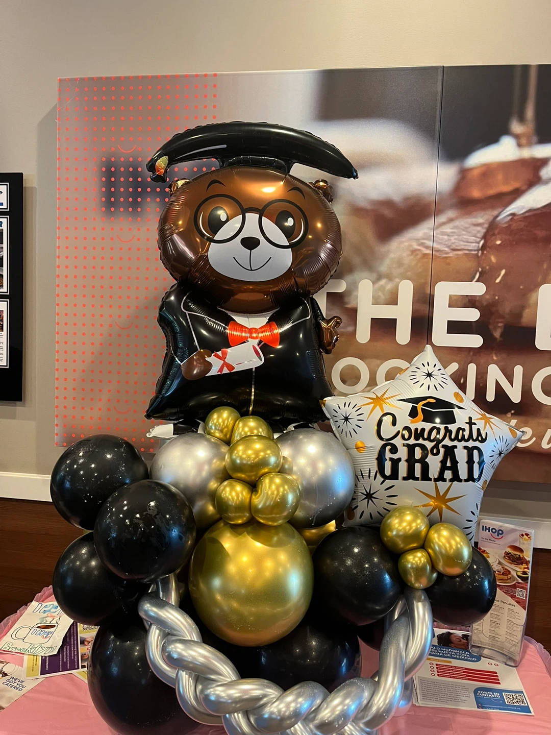 Graduation Bear Balloon Arrangement
