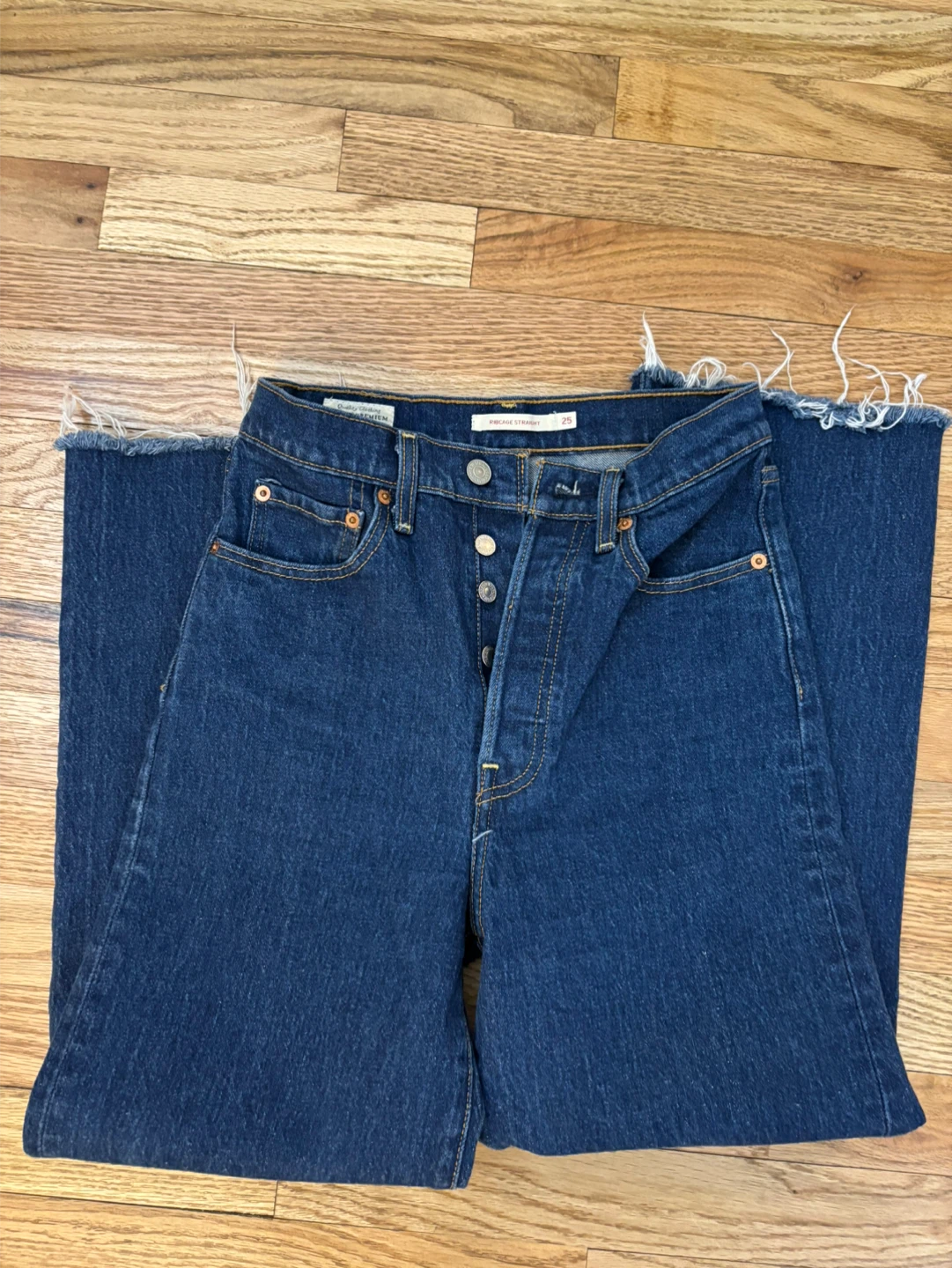 Levi's Women's 501 High Rise Straight Leg Jeans Dark Wash Denim - photo 3
