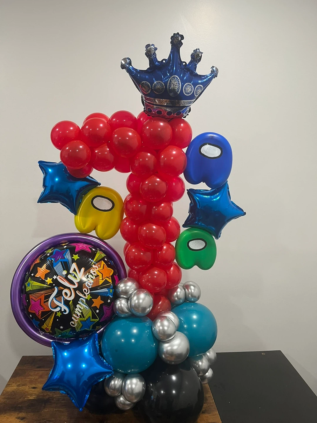 Among Us & Crown Balloon Arrangement - photo 3