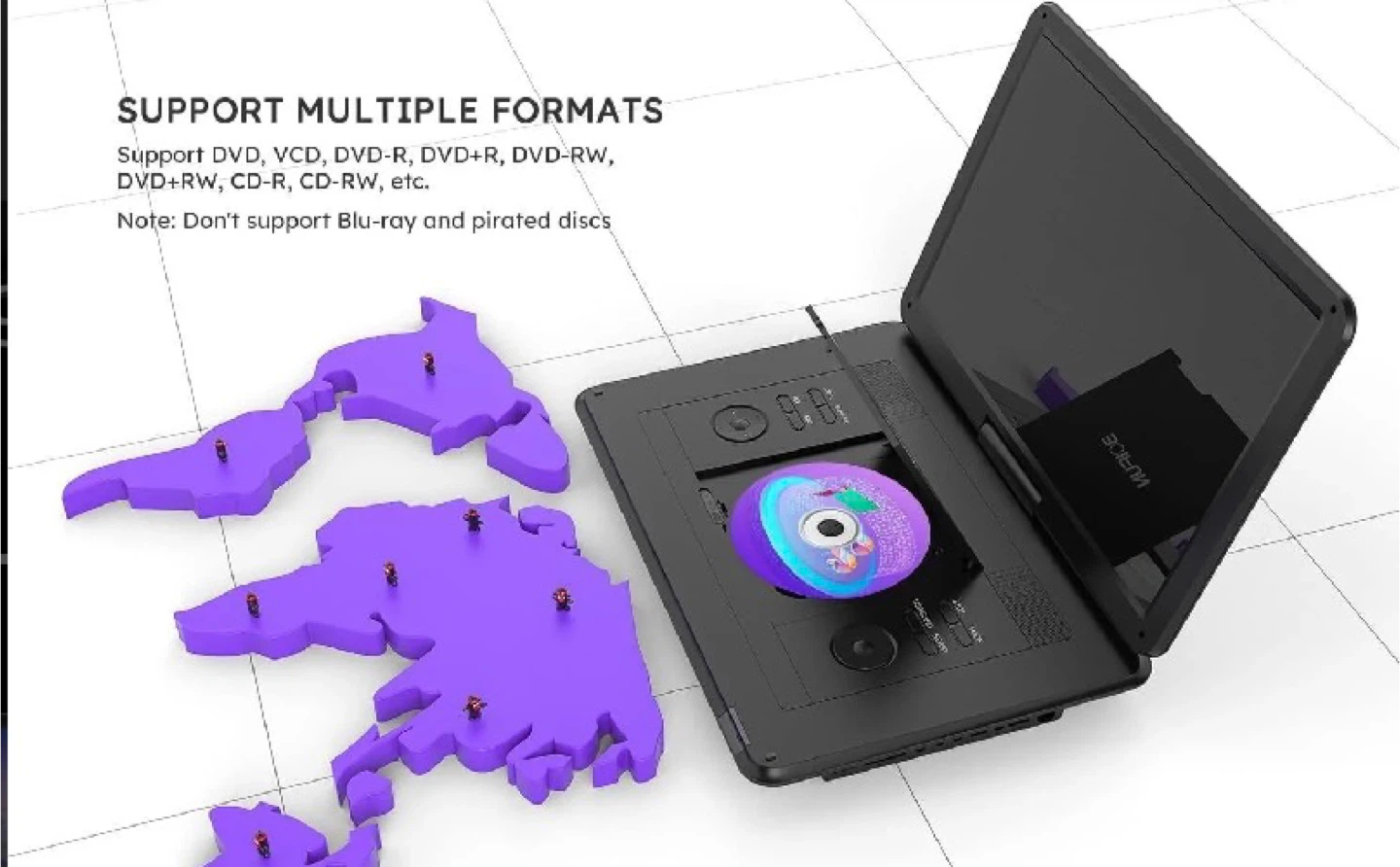BOIFUN 15.6 Inch Portable DVD Player - photo 2