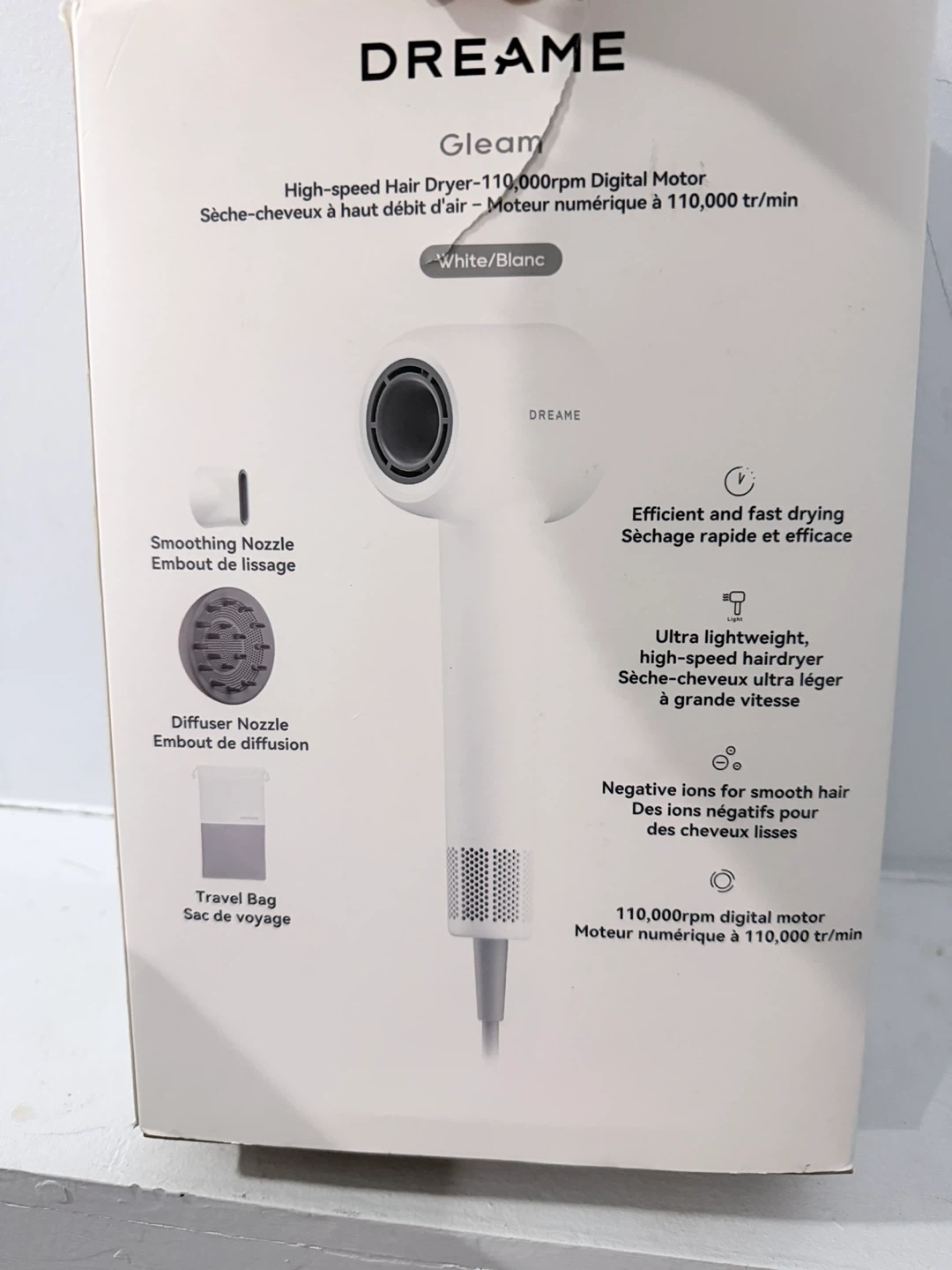 DREAMEl Gleam High-speed Hair Dryer - White - photo 2