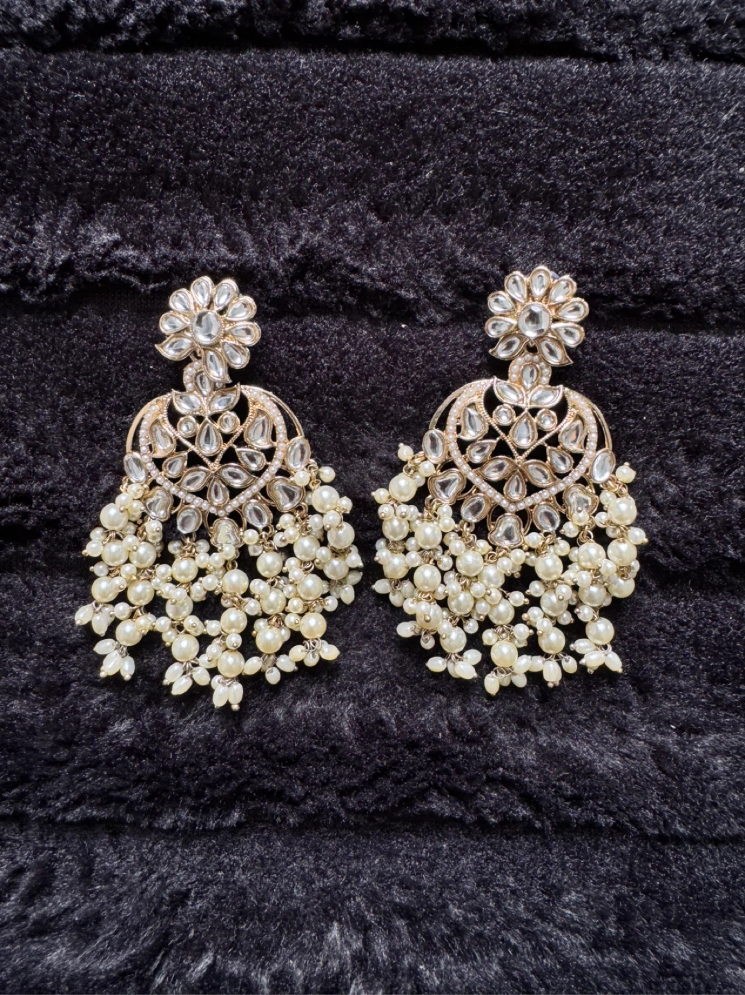 Chandelier Earrings with Pearls