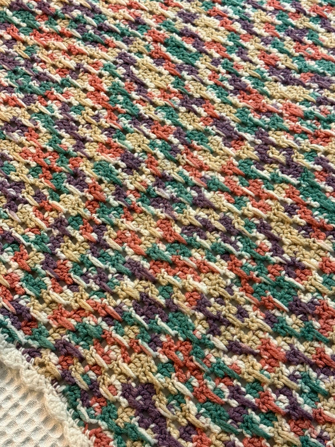 Hand Crocheted Throw Blanket - photo 5