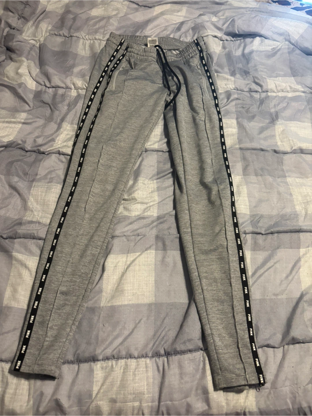 Pink Victoria's Secret Grey Jogger Sweatpants