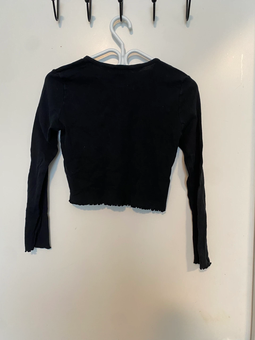 Topshop Petite Black Long Sleeve Crop Top "Dream On" - photo 3
