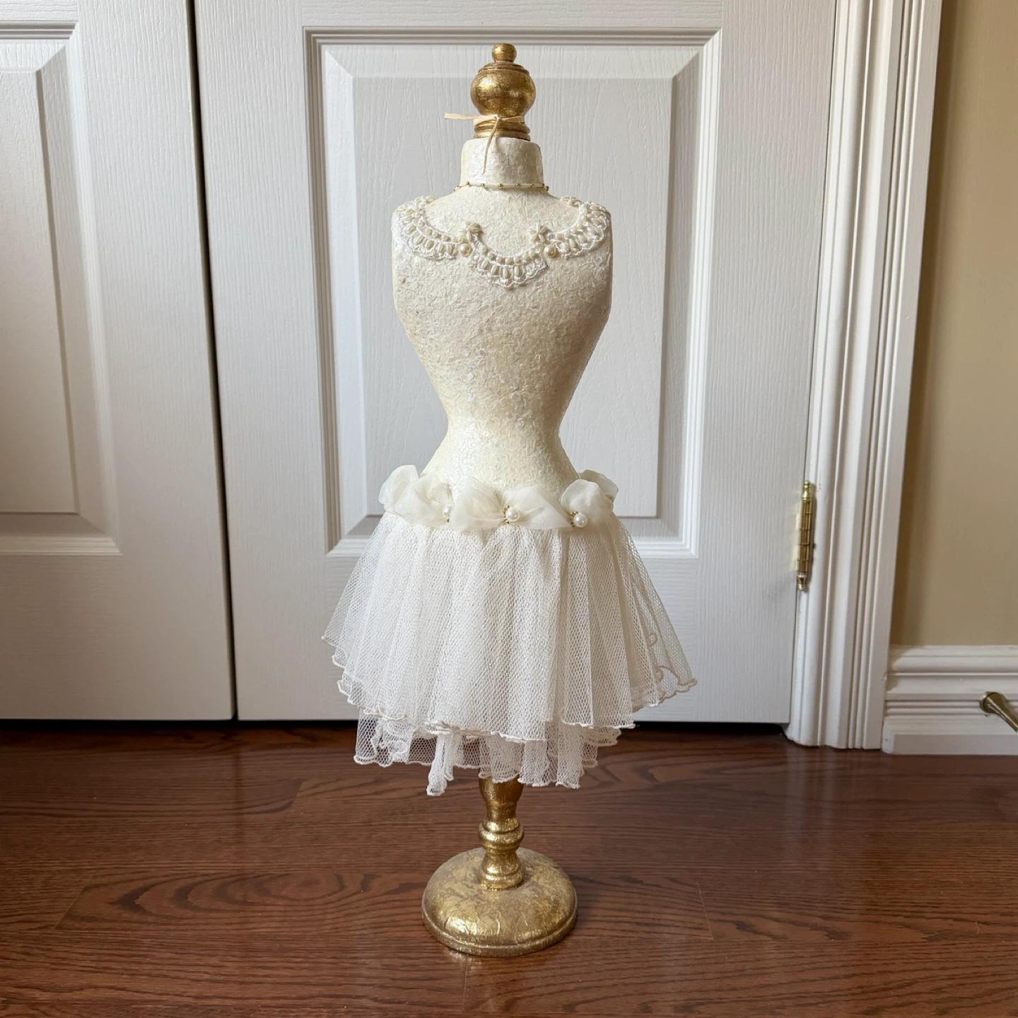 Decorative dress form ballet white outfit shabby chic mannequin