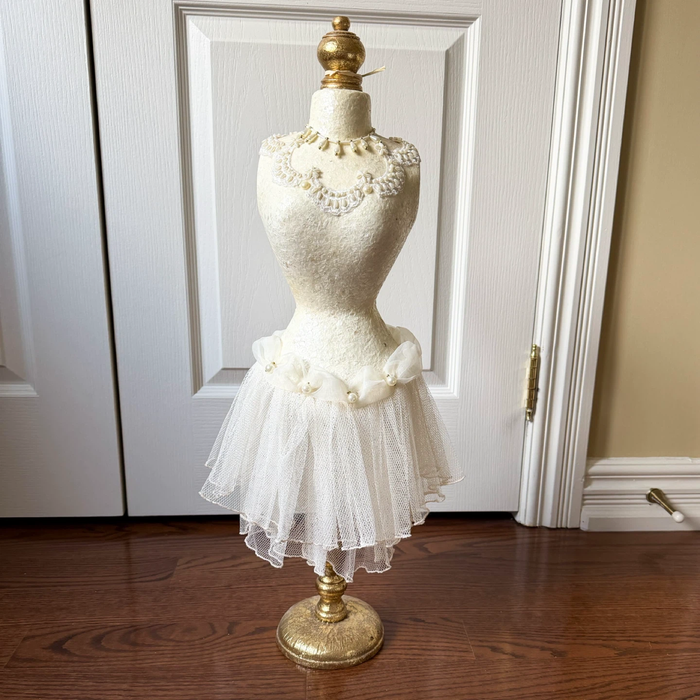 Decorative dress form ballet white outfit shabby chic mannequin - photo 4