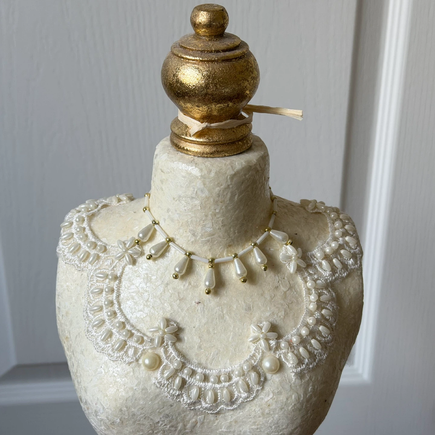 Decorative dress form ballet white outfit shabby chic mannequin - photo 2