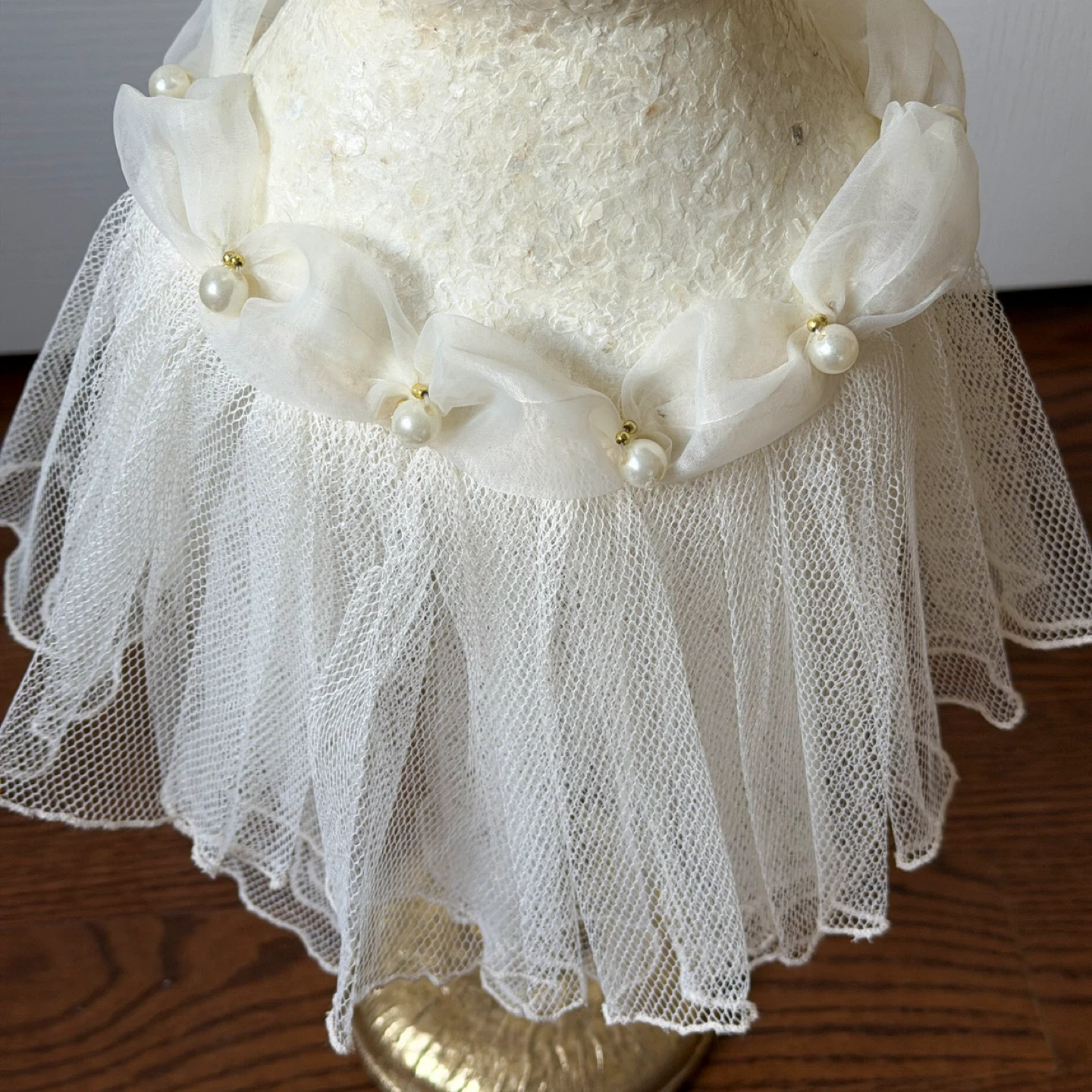 Decorative dress form ballet white outfit shabby chic mannequin - photo 5