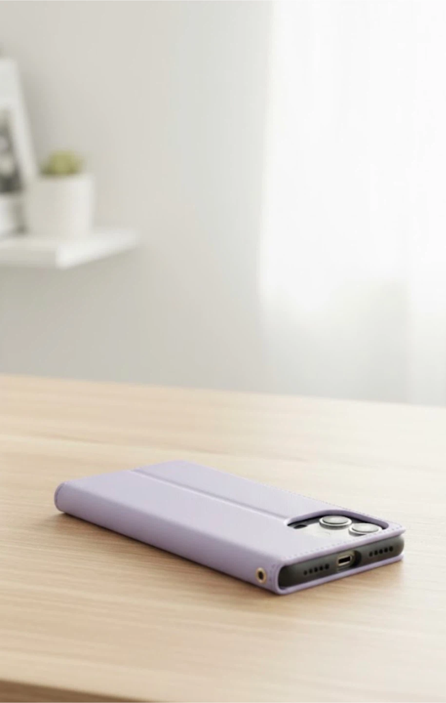Purple Quilted Wallet Phone Case iPhone 13 Pro