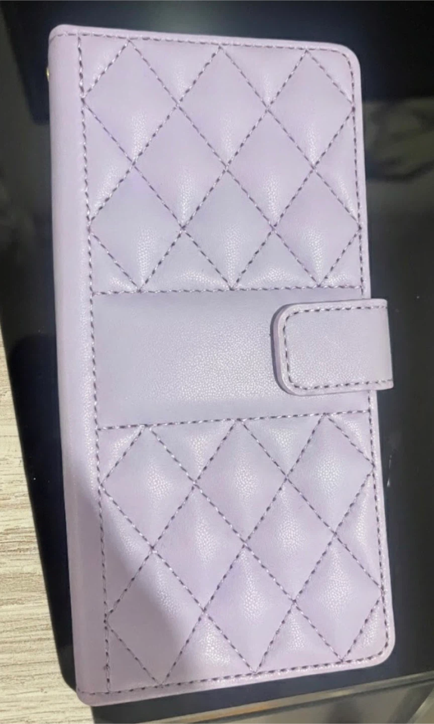 Purple Quilted Wallet Phone Case iPhone 13 Pro - photo 2