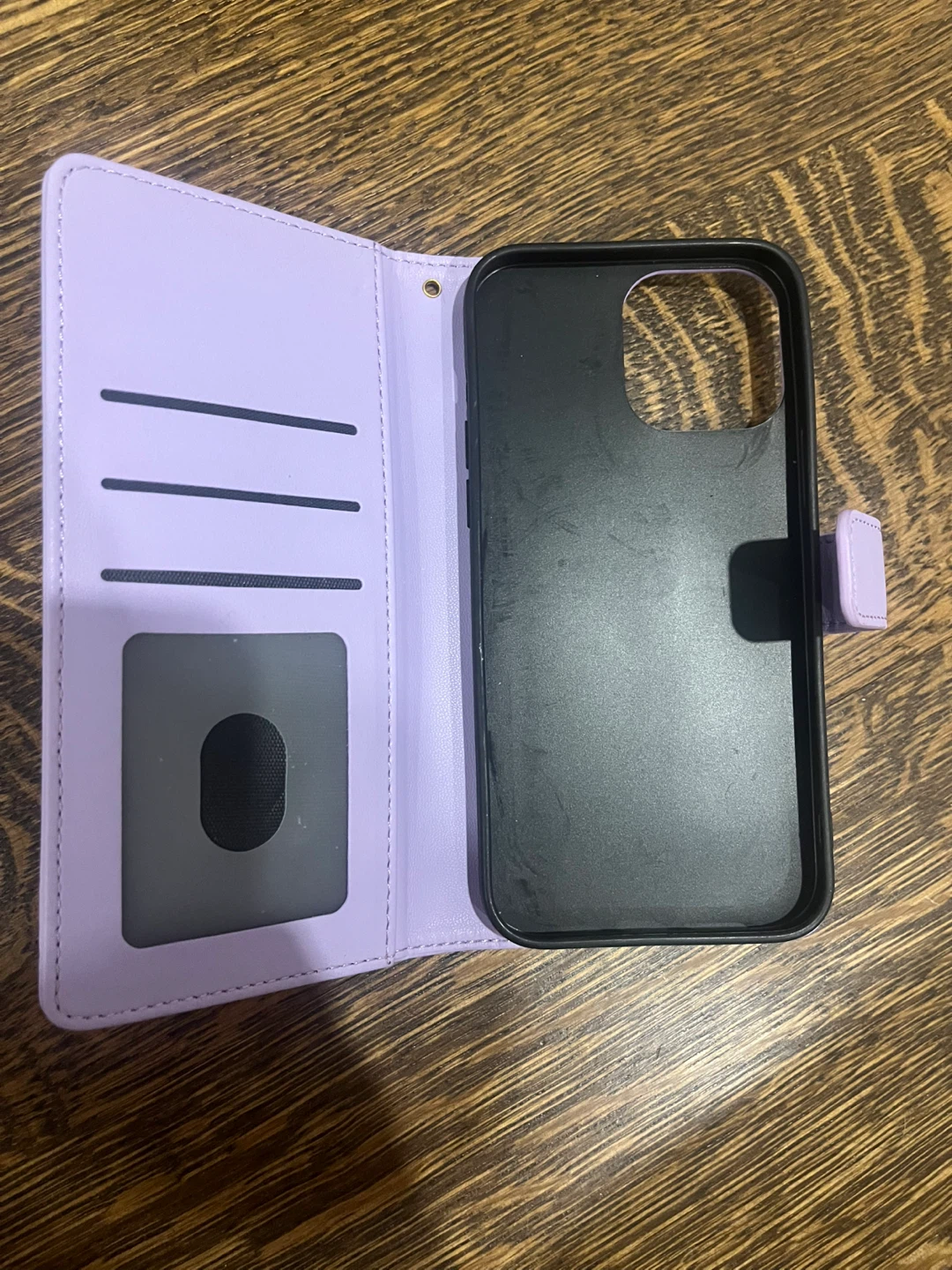 Purple Quilted Wallet Phone Case iPhone 13 Pro - photo 3