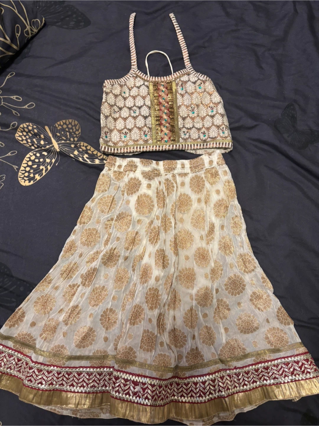 Girls eastern Embellished lehnga shirt
