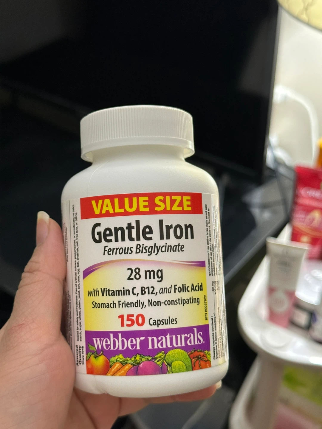Webber Naturals Gentle Iron with Vitamin C, B12 & Folic Acid