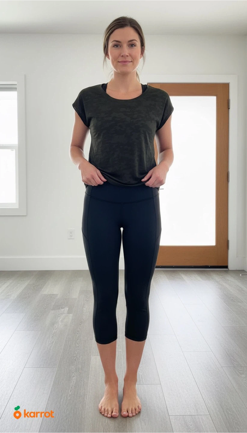 Lululemon Black Crop legging Size 8 lululemon tee size S/M