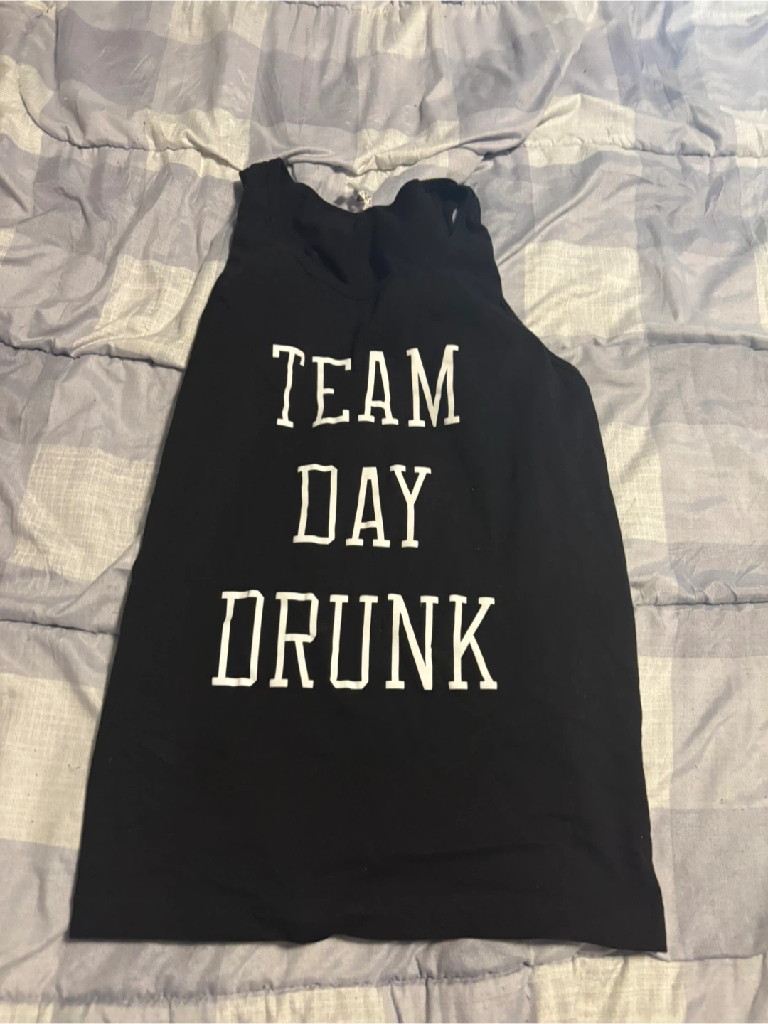 Black "Team Day Drunk" Tank Top