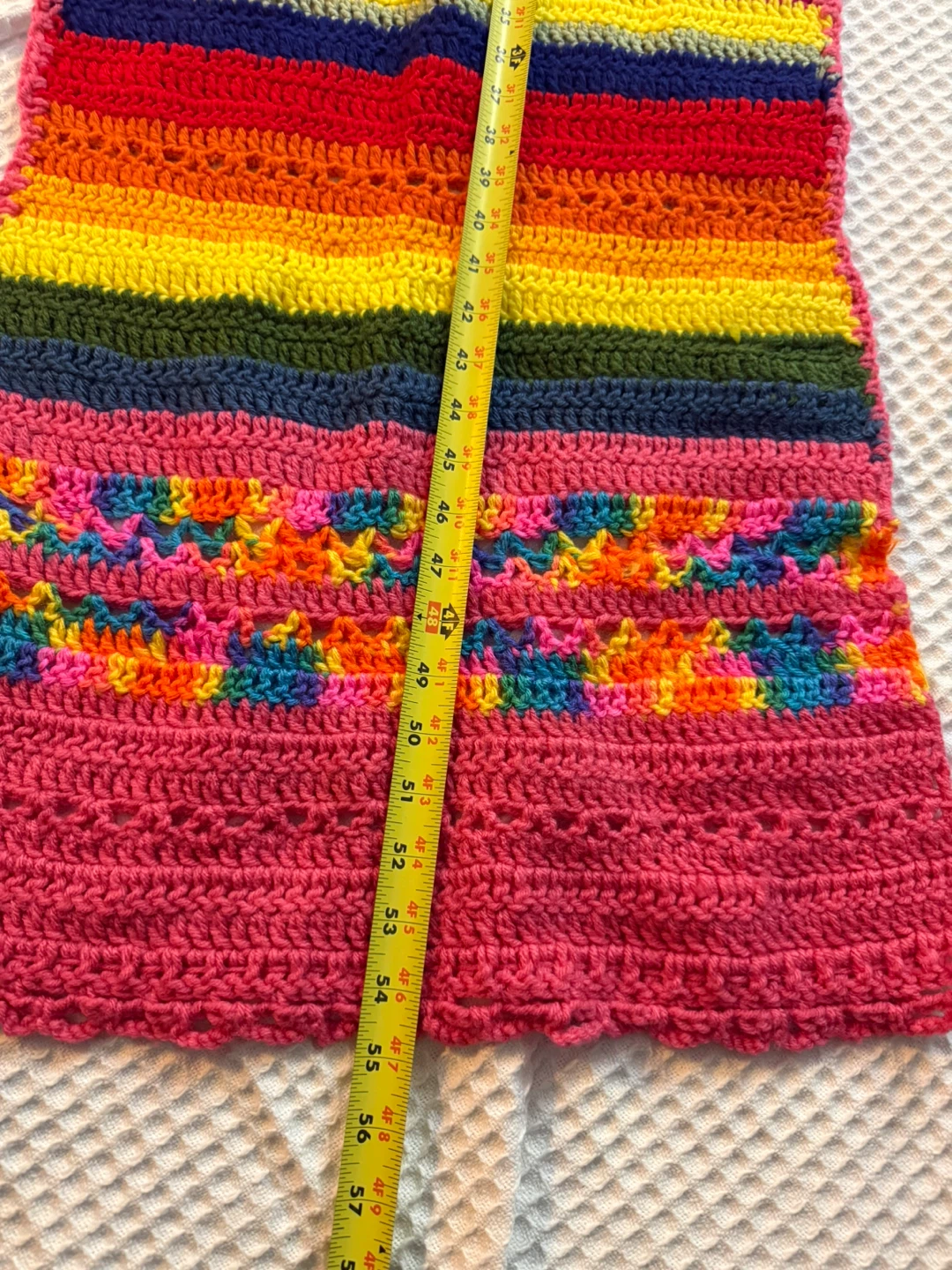 Handmade Crochet Rainbow Scarf - photo 4
