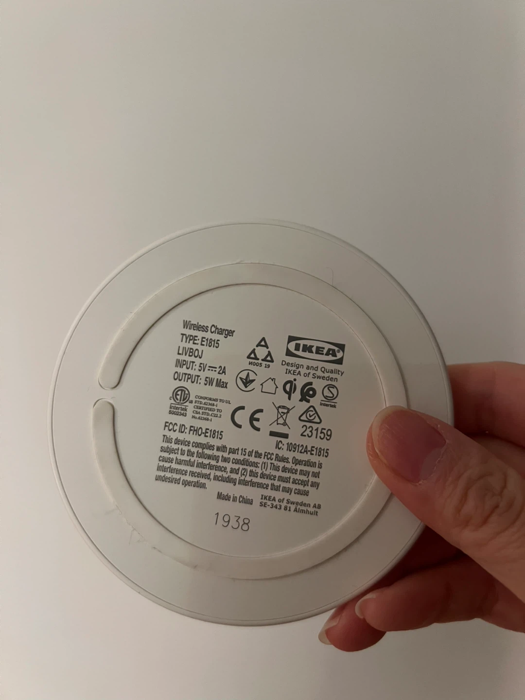 IKEA LIVBOJ Wireless Charger with USB-C - photo 5