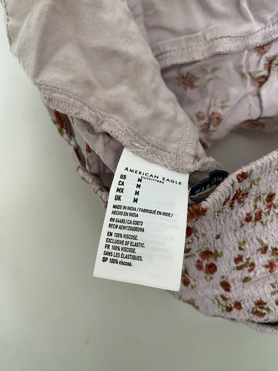 American Eagle Floral Lavendrr Crop Top - Size M - photo 4