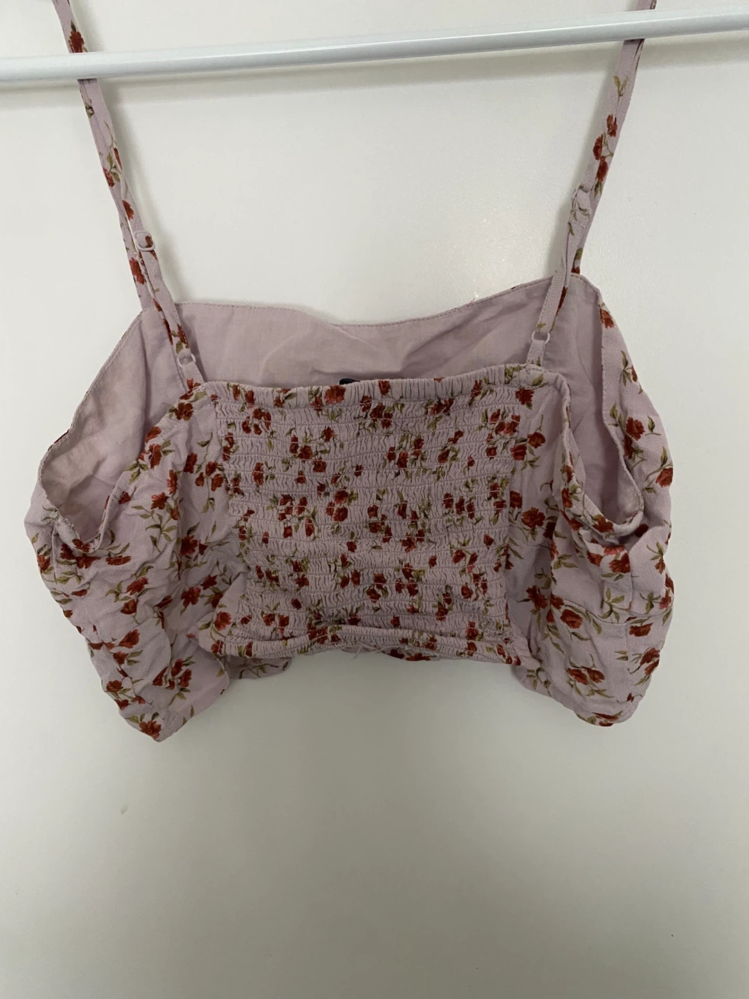 American Eagle Floral Lavendrr Crop Top - Size M - photo 2