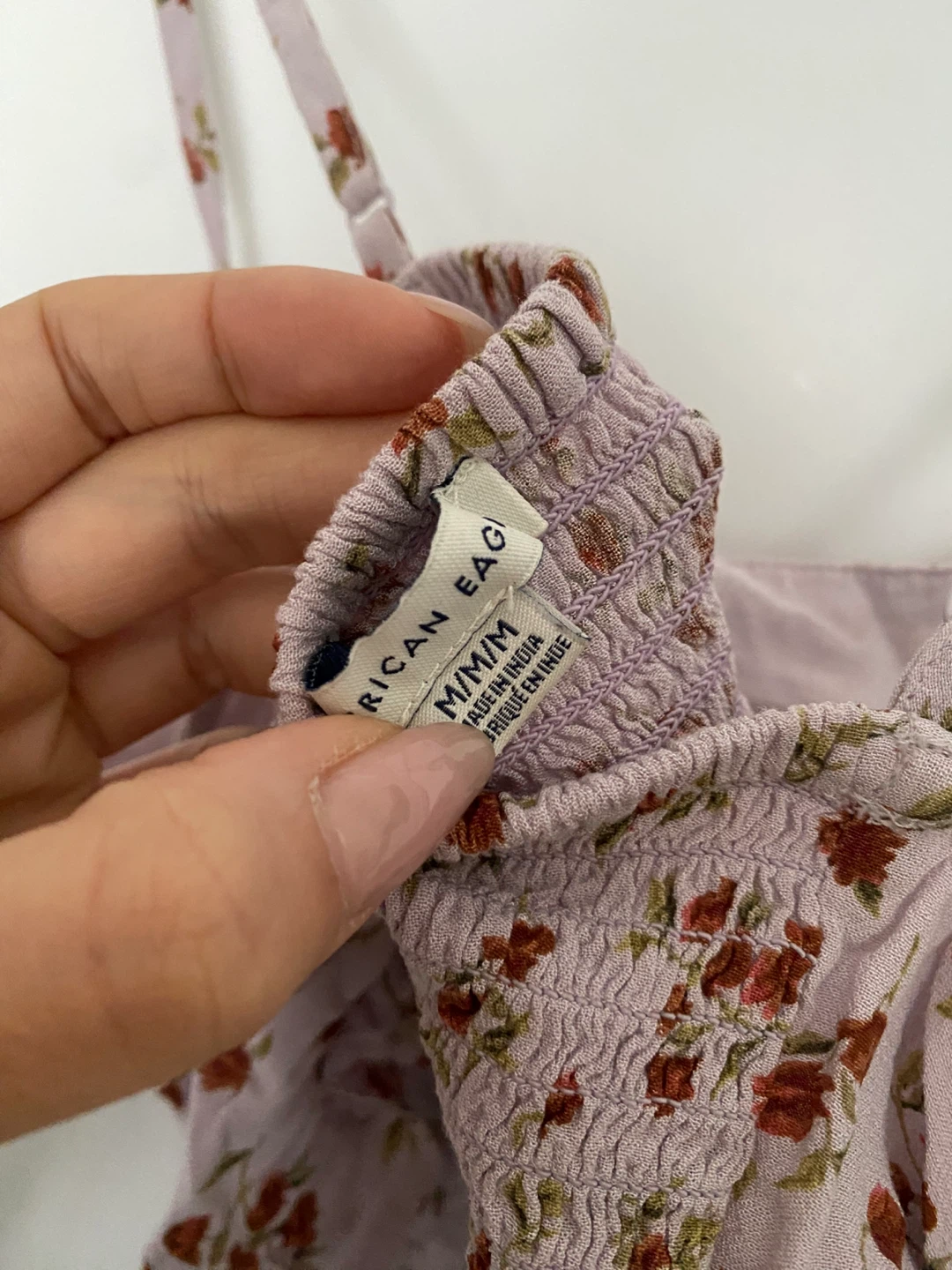 American Eagle Floral Lavendrr Crop Top - Size M - photo 3