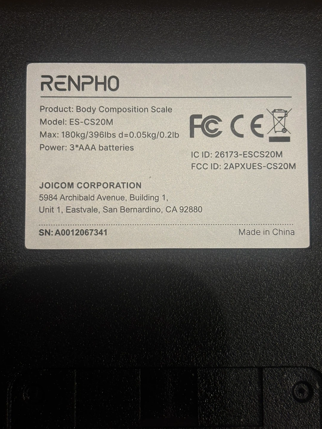 RENPHO ES-CS20M Body Composition Scale - photo 5