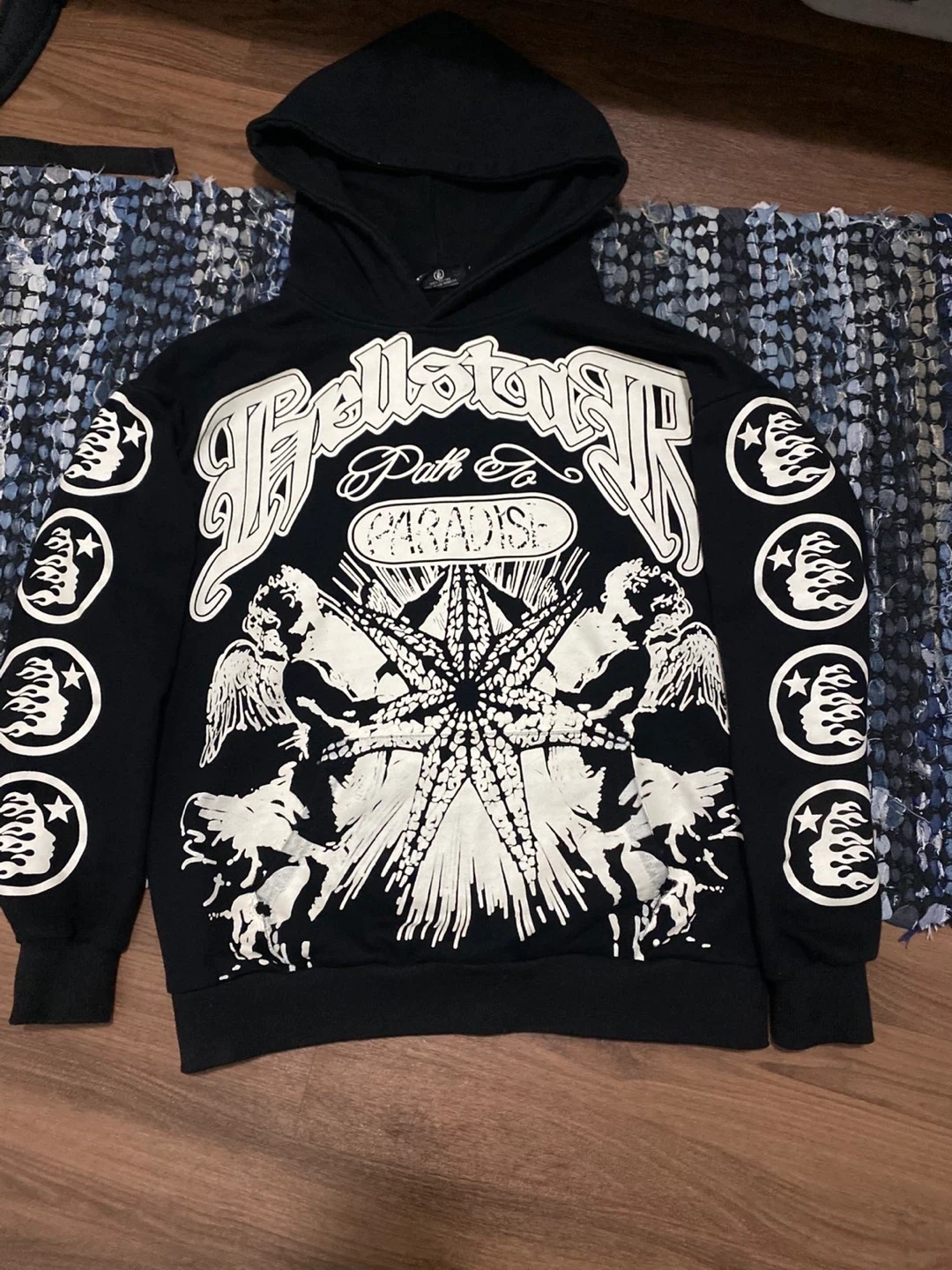 Hellstar black graphic hoodie