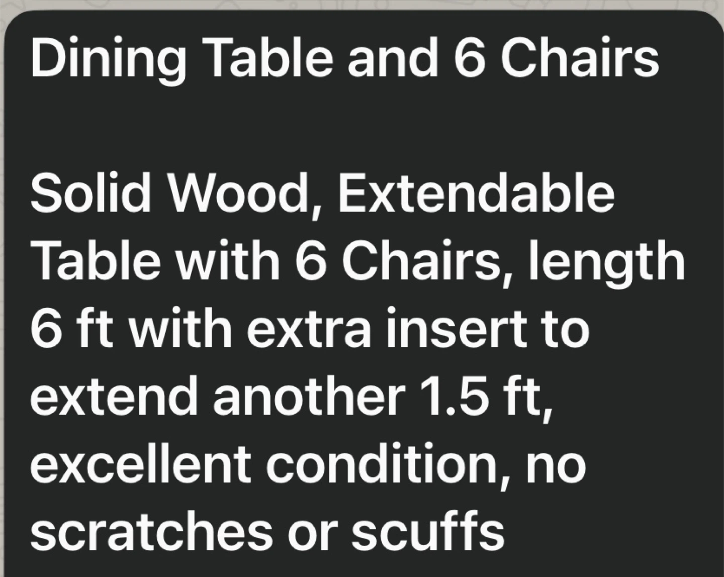 Solid Wood Extendable Dining Table with 6 Chairs - photo 2