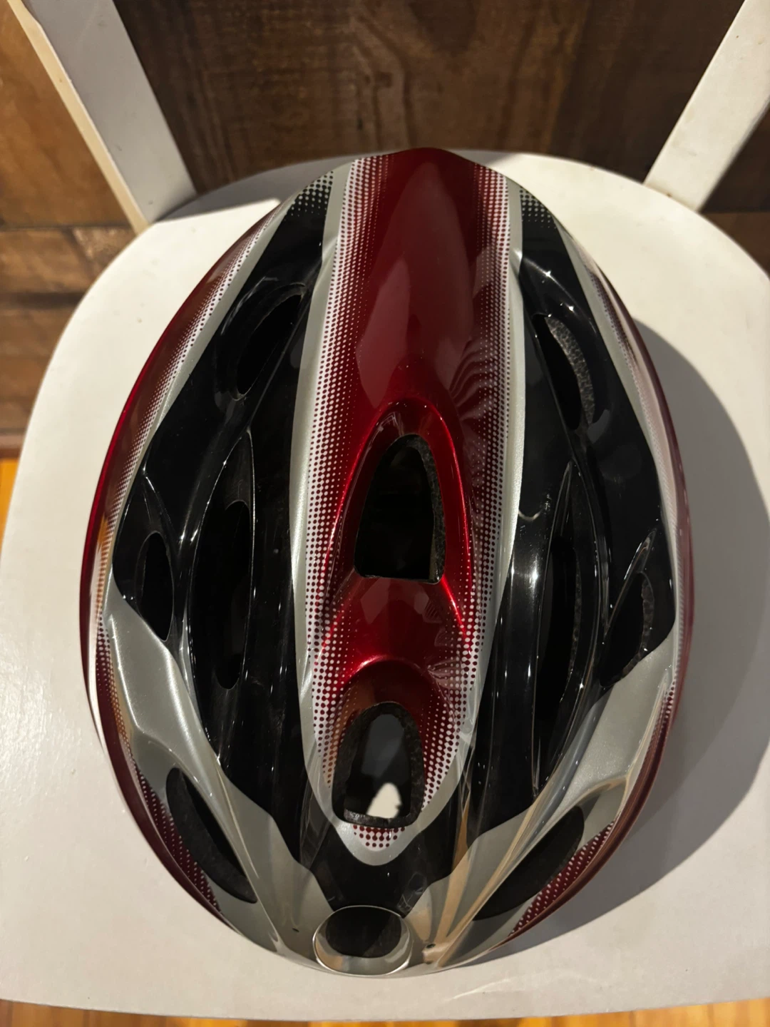 Adult Bike Helmet - Red, Silver, Black - photo 5