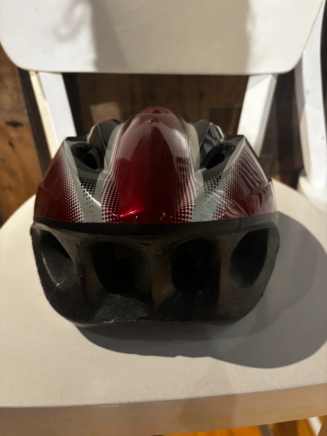 Adult Bike Helmet - Red, Silver, Black - photo 3