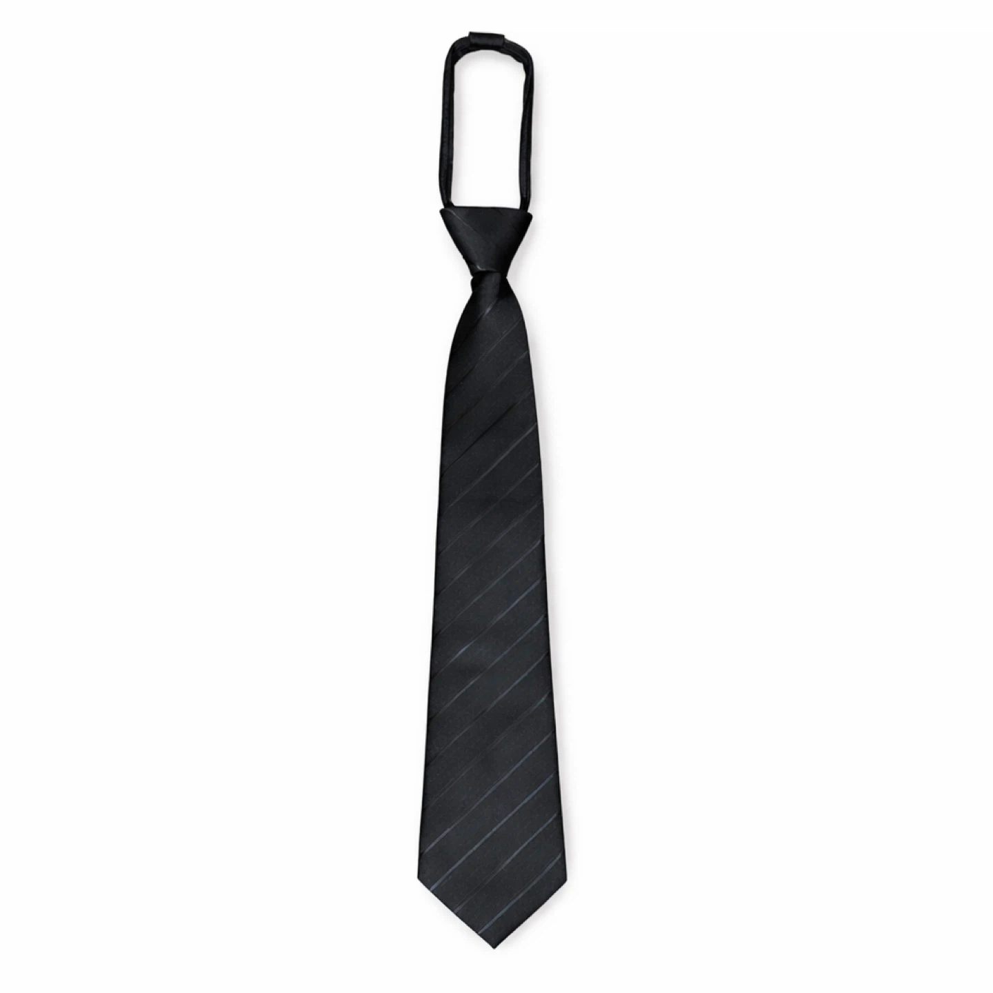 Men's Wide Zipper Neck Tie Striped Paisley Pre-tied Zip Necktie - photo 4