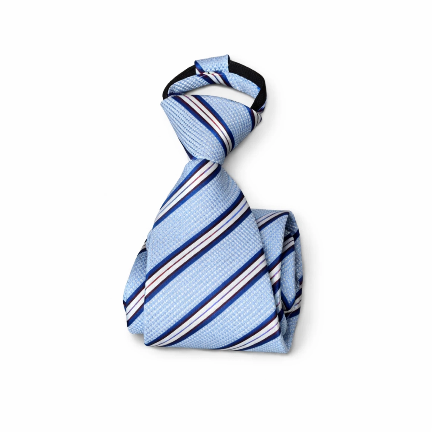 Men's Wide Zipper Neck Tie Striped Paisley Pre-tied Zip Necktie - photo 2