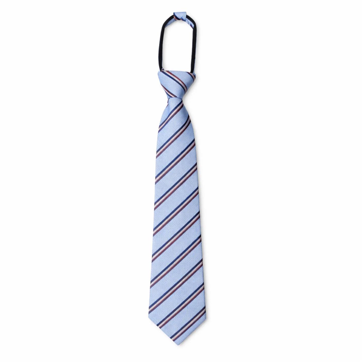Men's Wide Zipper Neck Tie Striped Paisley Pre-tied Zip Necktie