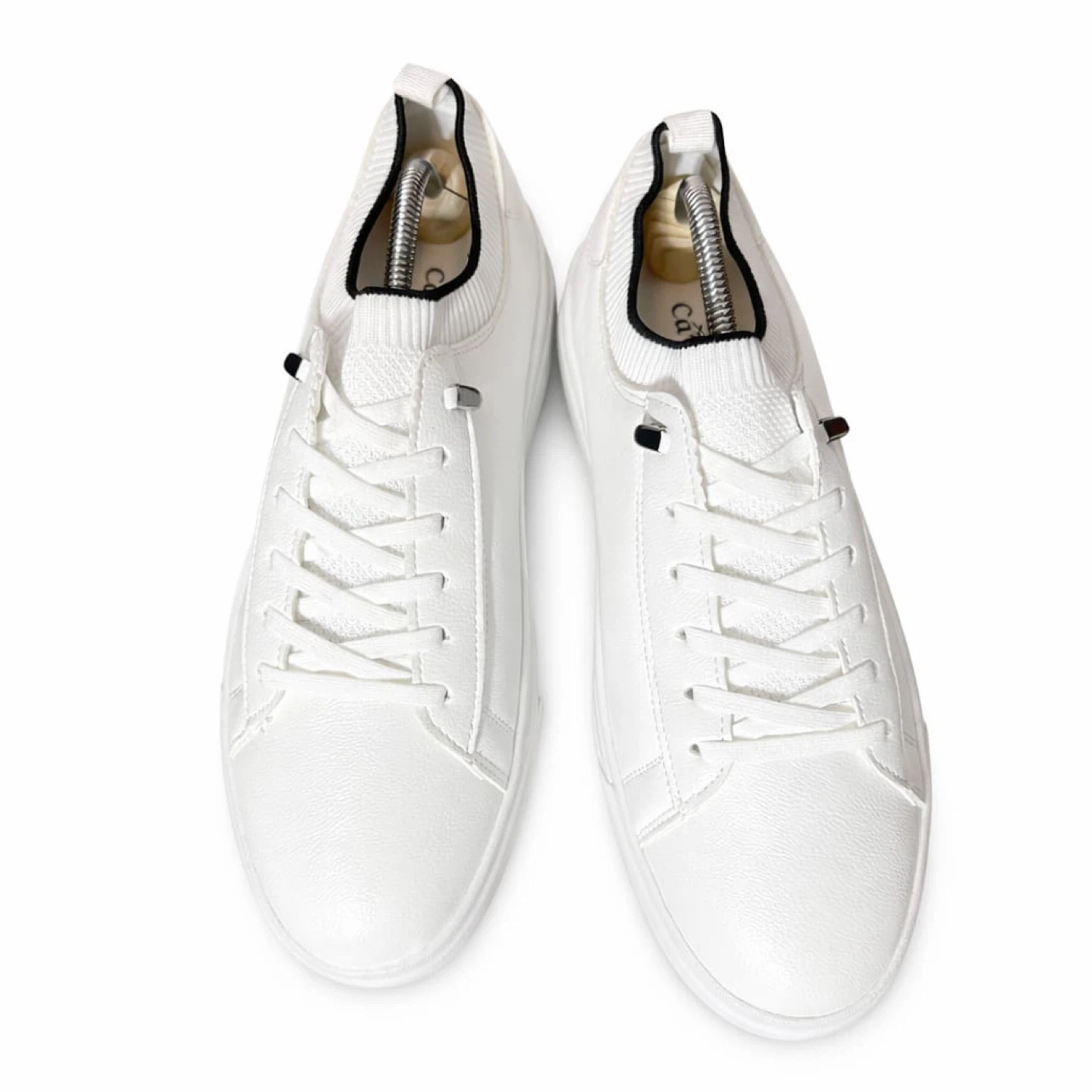 Cavalier White Leather Sneakers