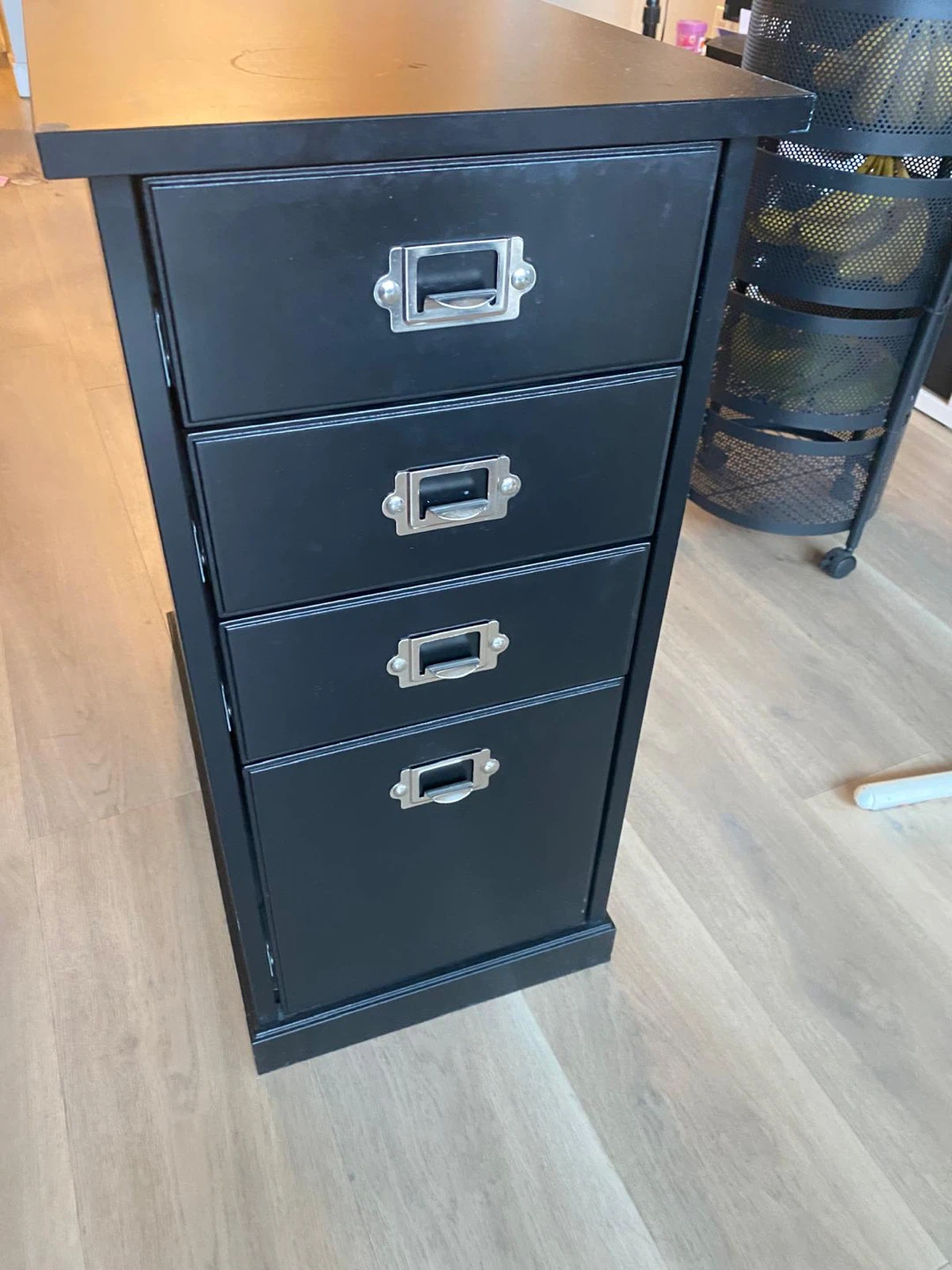 Brown 4-Drawer Filing Cabinet - photo 3