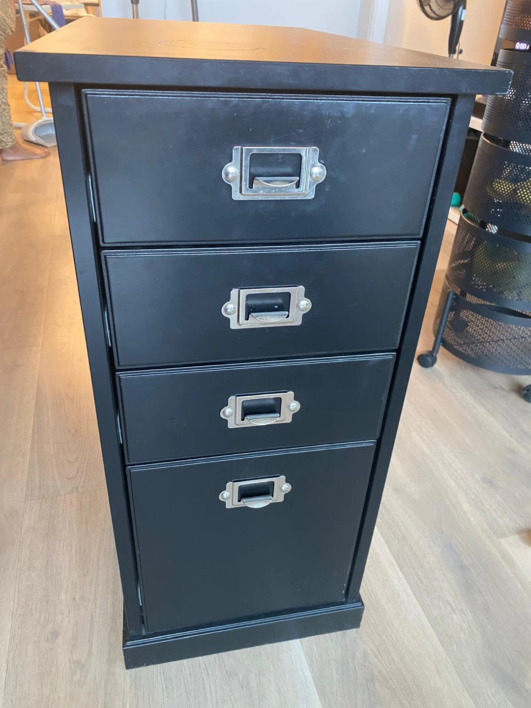 Brown 4-Drawer Filing Cabinet