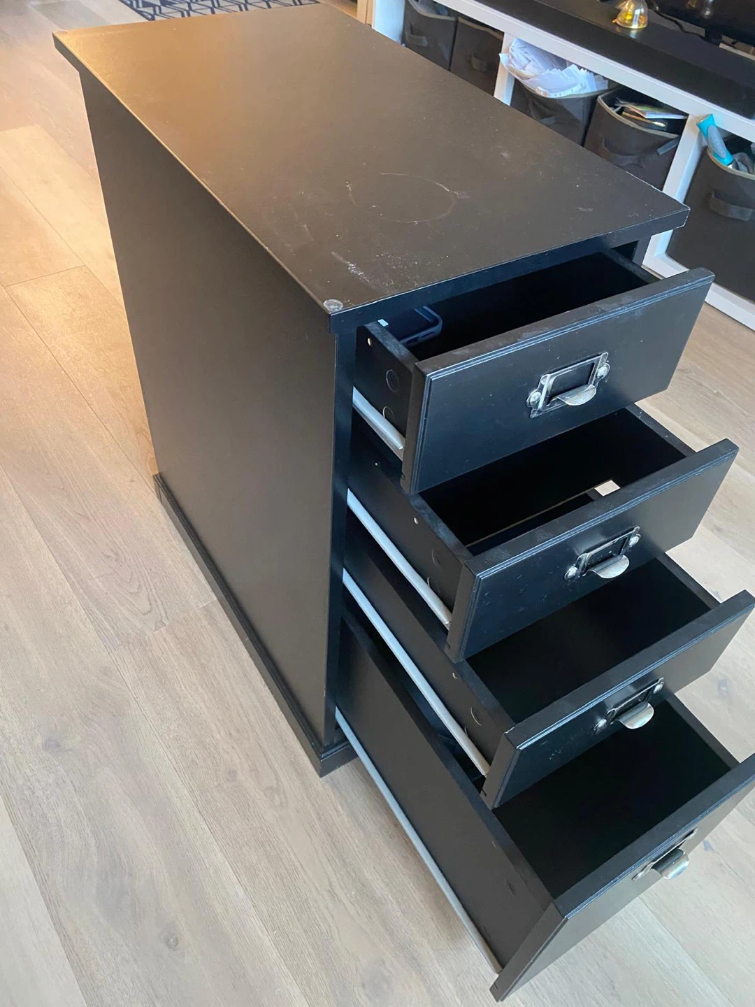 Brown 4-Drawer Filing Cabinet - photo 4