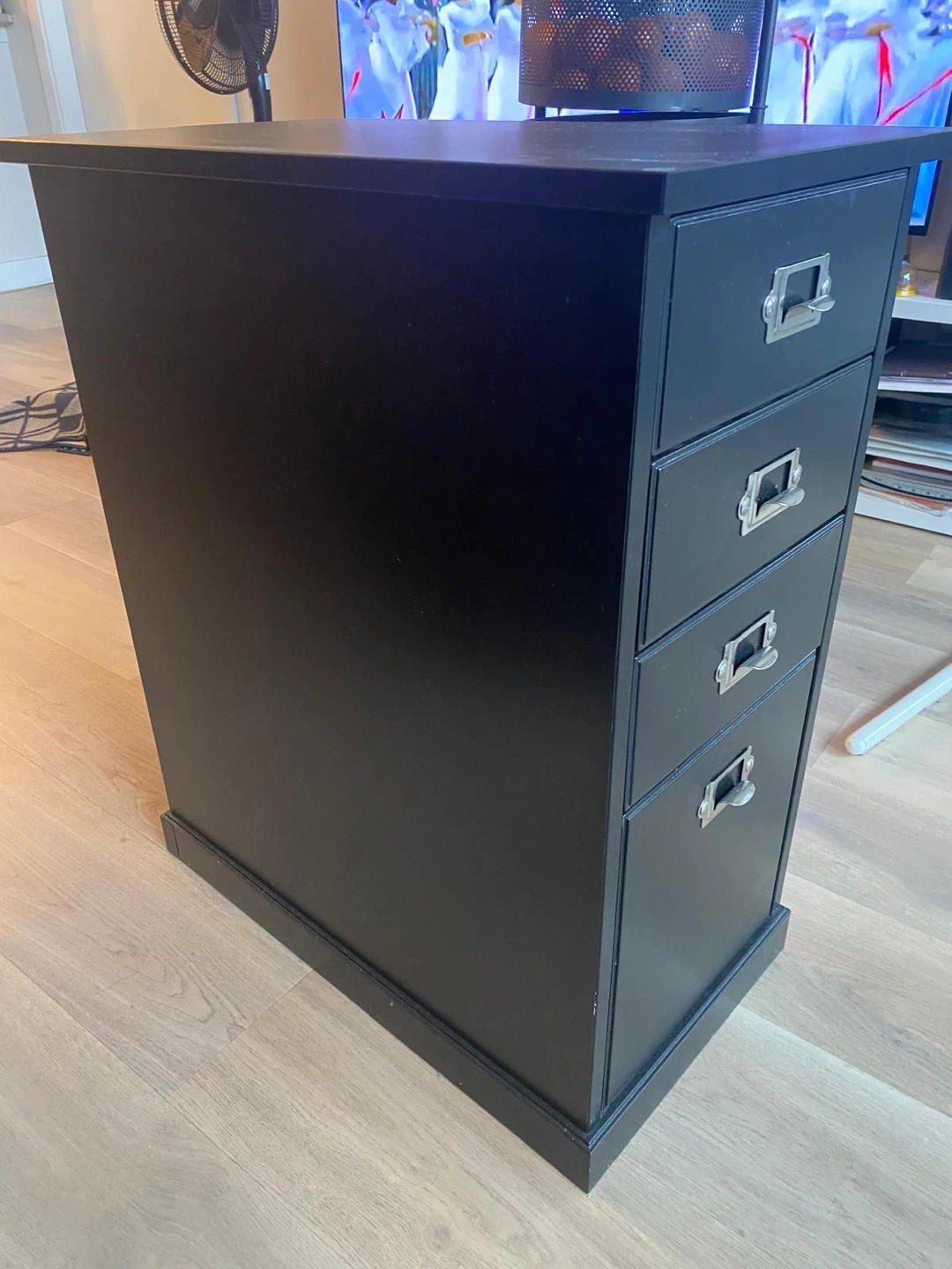Brown 4-Drawer Filing Cabinet - photo 2