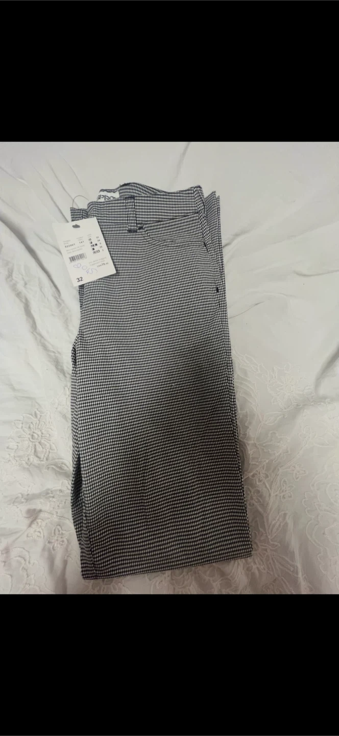 Houndstooth Flare Pants - Size 32