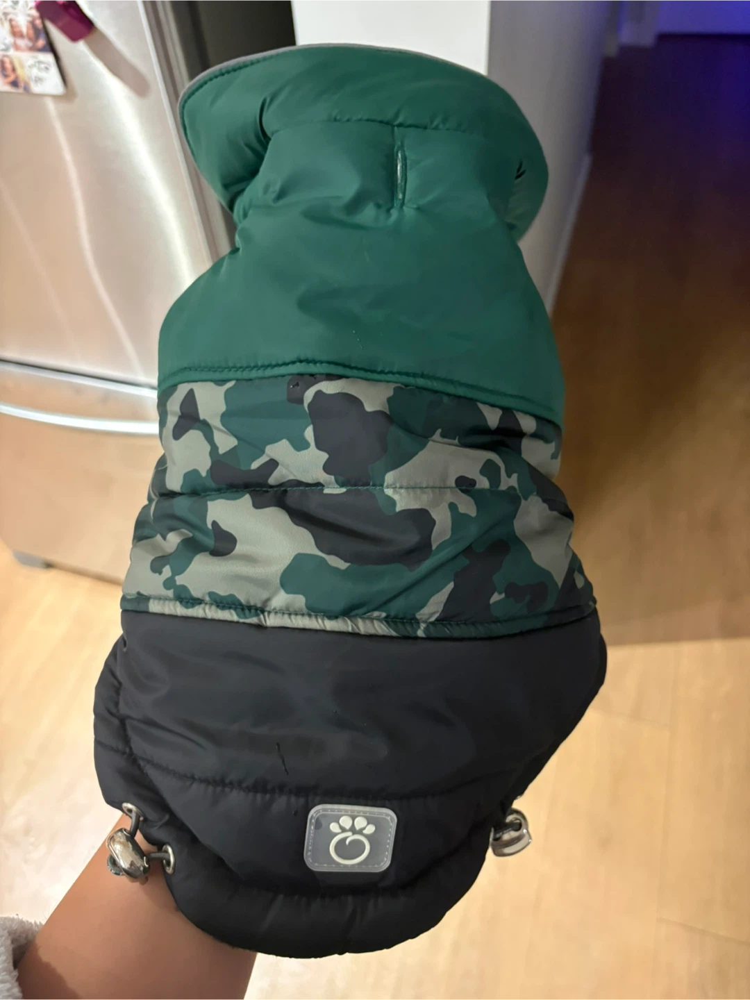 Green Camo Dog Winter Jacket