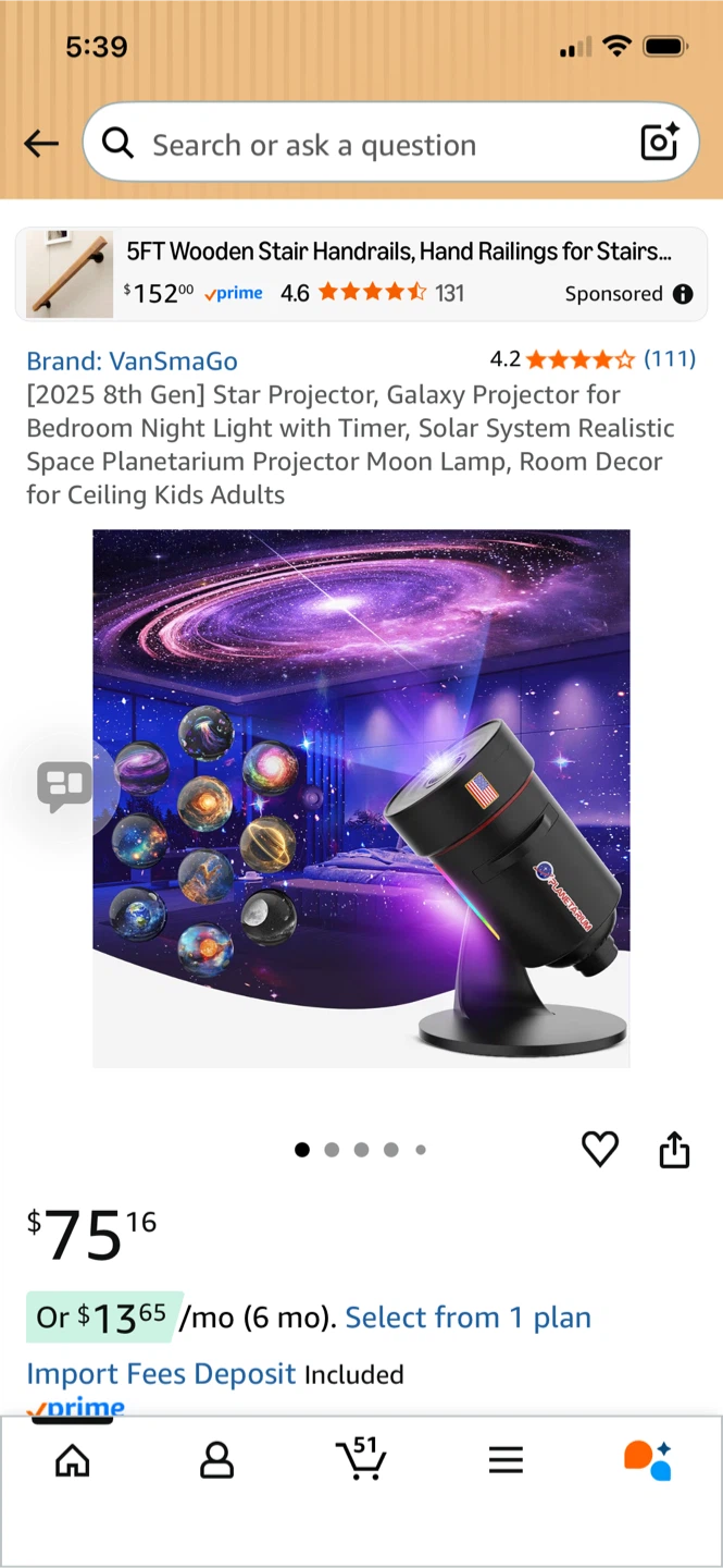 Galaxy Projector Star Night Light with 10 Film Discs - photo 3