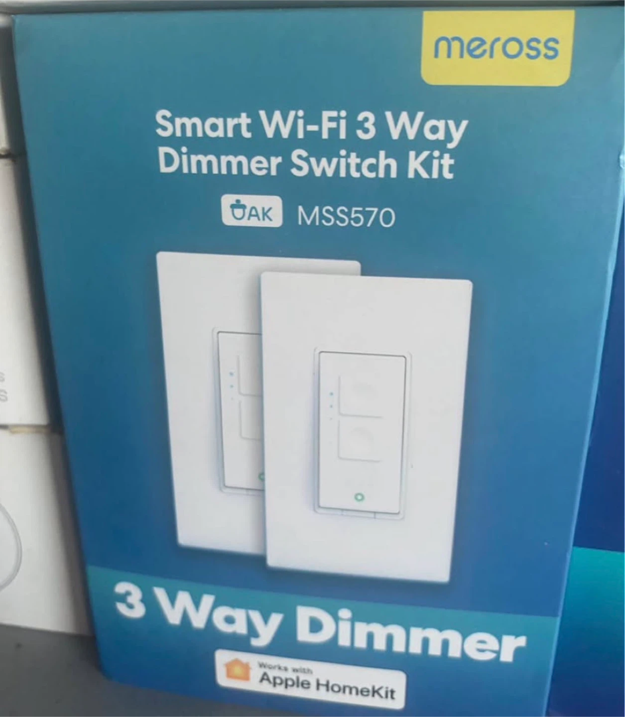 Meross Smart Wi-Fi 3 Way Dimmer Switch Kit MSS570