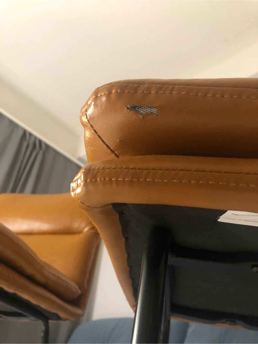 Brown Faux Leather Counter Height Stools (Set of 2) - photo 5