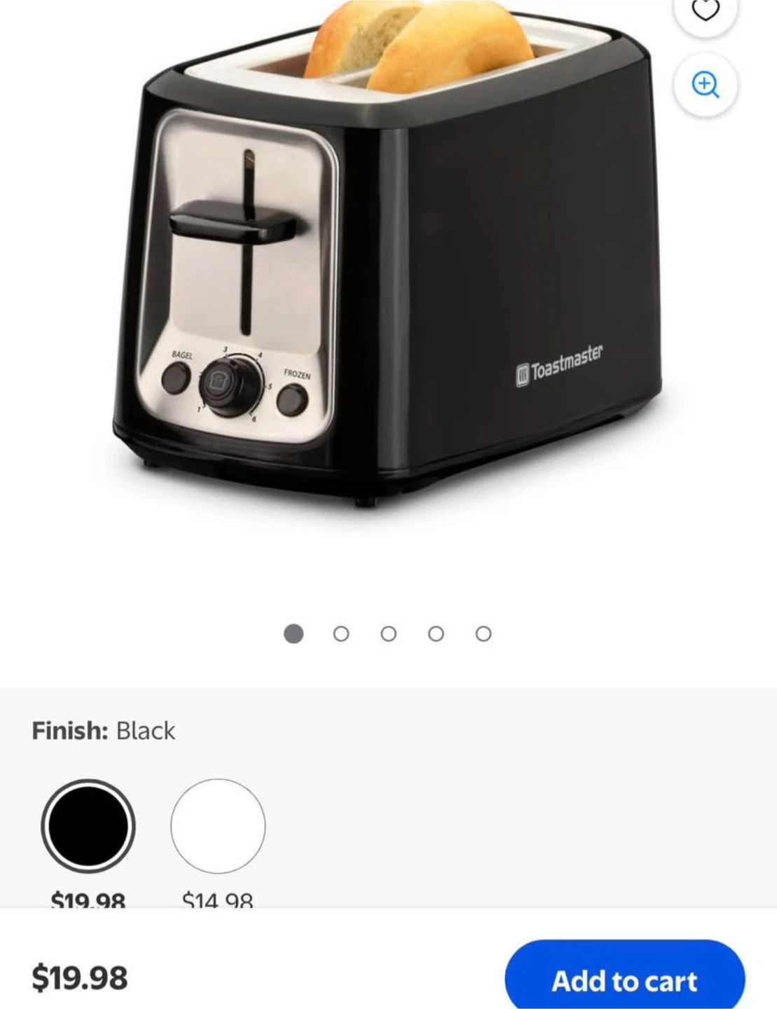 Toastmaster 2-Slice Toaster - Black