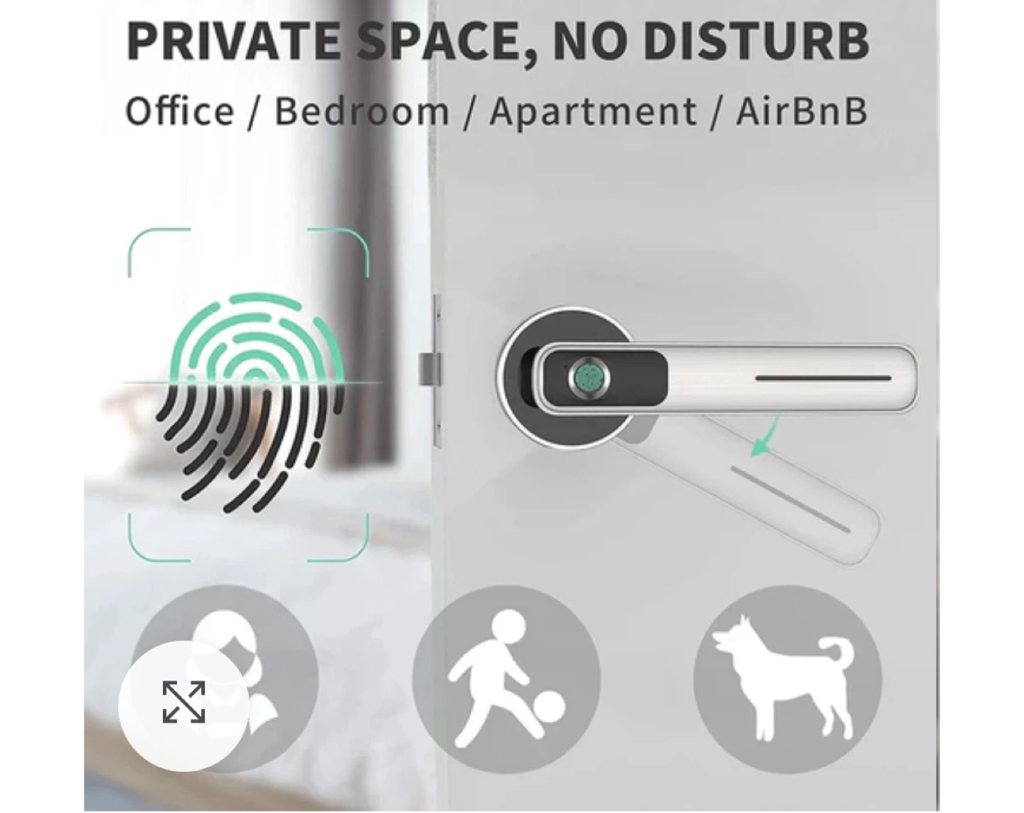 Smart Fingerprint Door Lock Lever Handle - photo 2