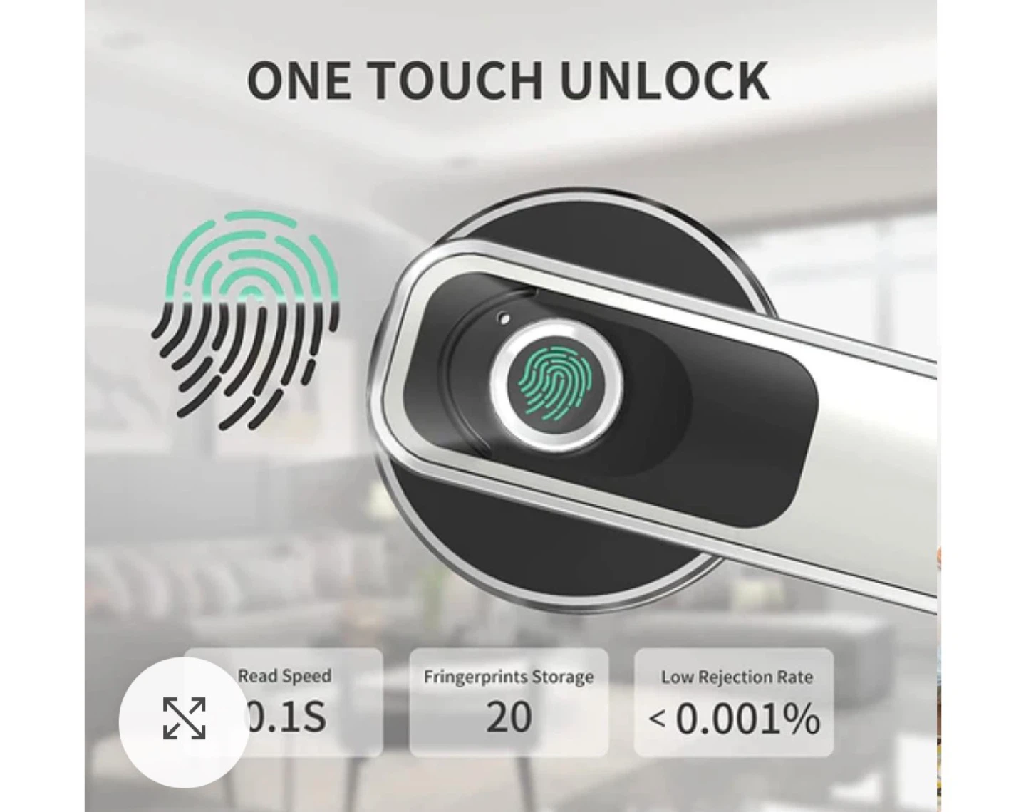 Smart Fingerprint Door Lock Lever Handle - photo 4