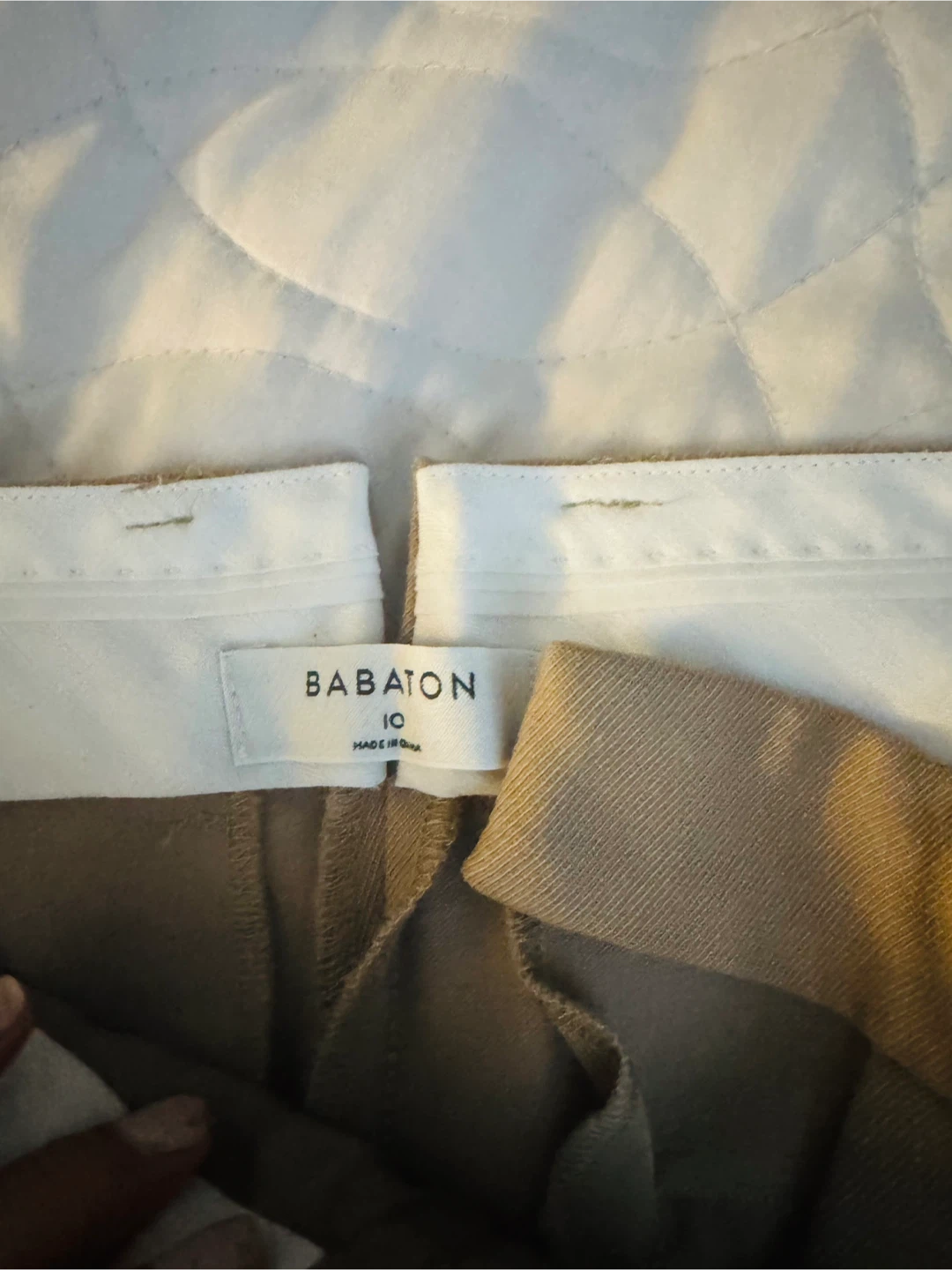 Babaton Atelier Women's Size 10 Khaki Dress Pants