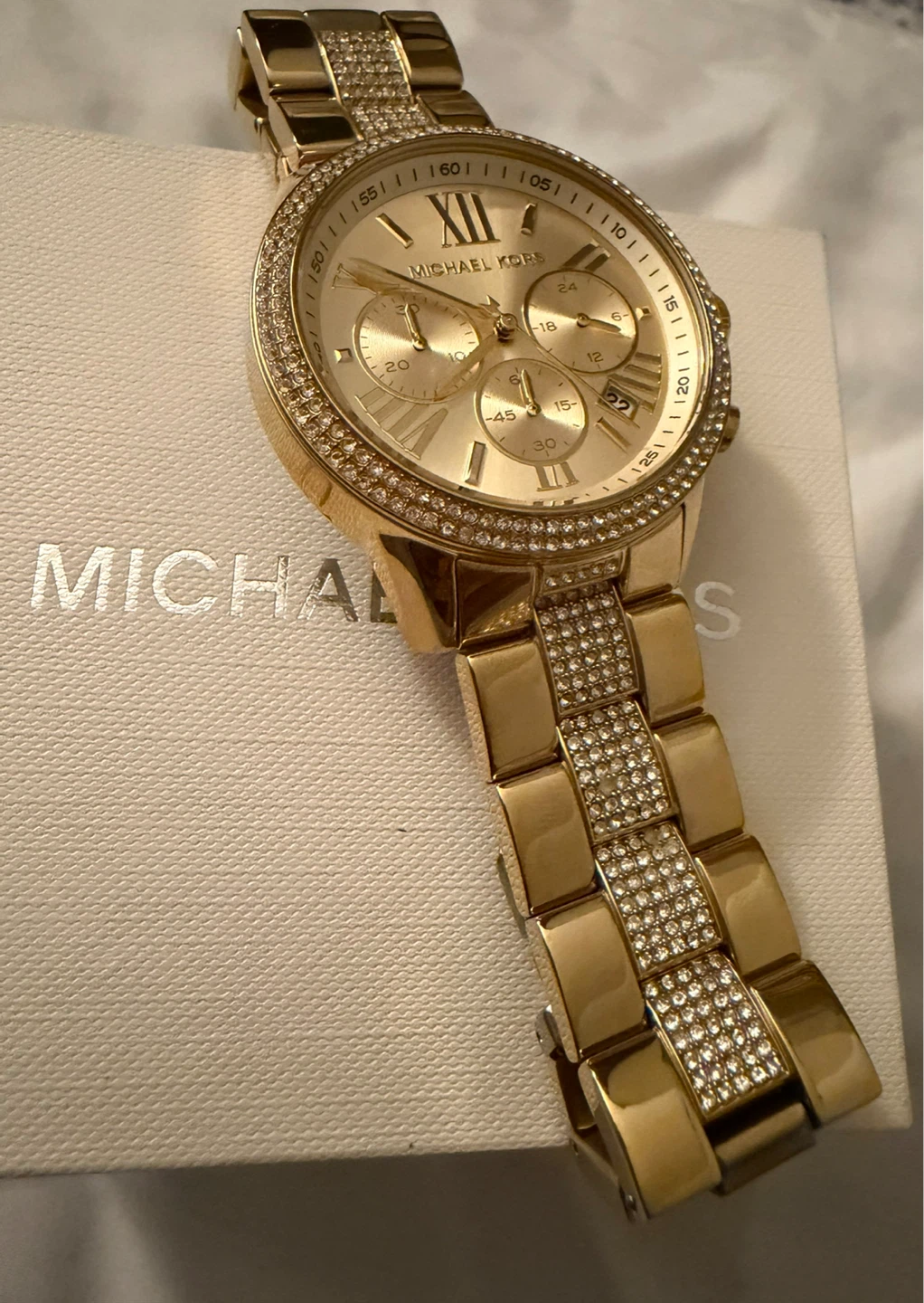 Michael Kors Gold Women's Watch with Crystals