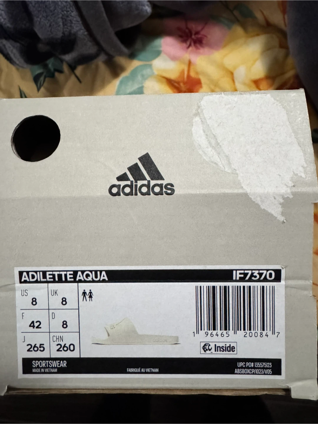 Adidas Adilette Aqua Slides Size 8 - photo 3